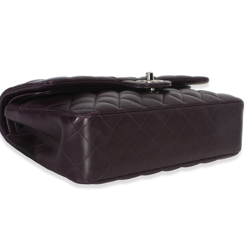 Chanel Purple Quilted Lambskin Medium Classic Double Flap Bag