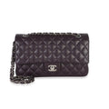 Chanel Purple Quilted Lambskin Medium Classic Double Flap Bag