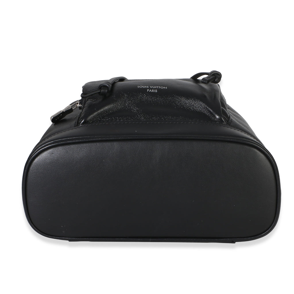 Louis Vuitton Black Lambskin Monogram Canvas Montsouris Vibe PM