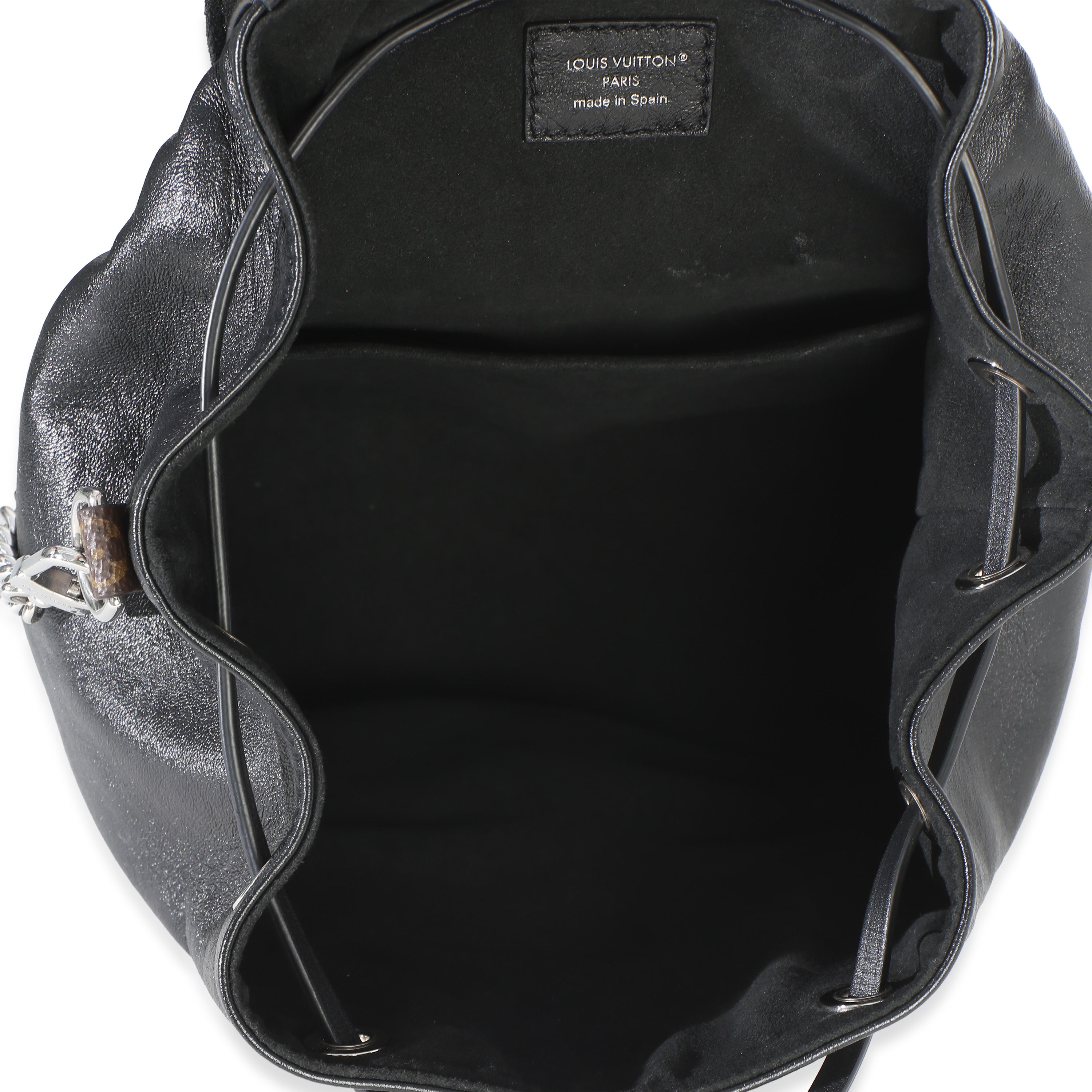 Louis Vuitton Black Lambskin Monogram Canvas Montsouris Vibe PM