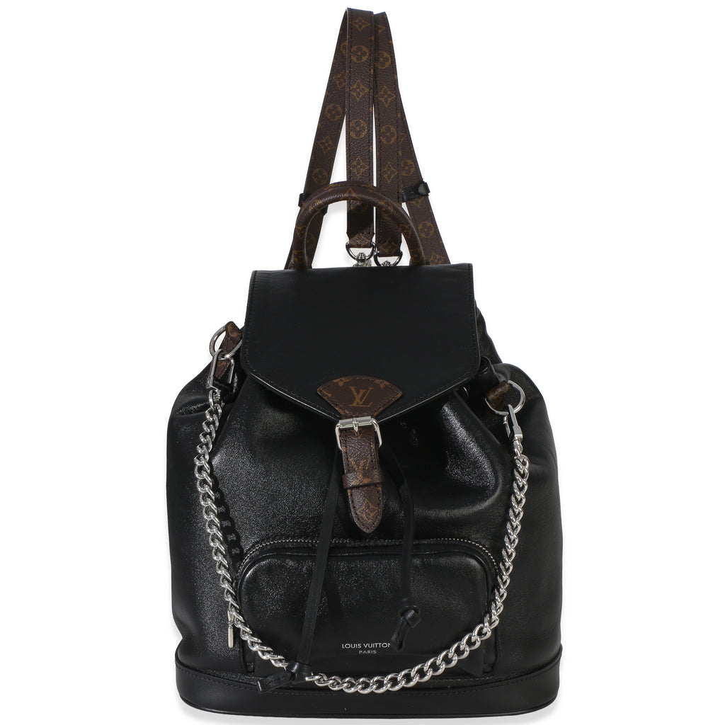 Louis Vuitton Black Lambskin Monogram Canvas Montsouris Vibe PM