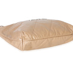 Chanel Beige Shiny Quilted Calfskin Small Chanel 22 Hobo