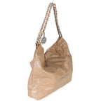Chanel Beige Shiny Quilted Calfskin Small Chanel 22 Hobo