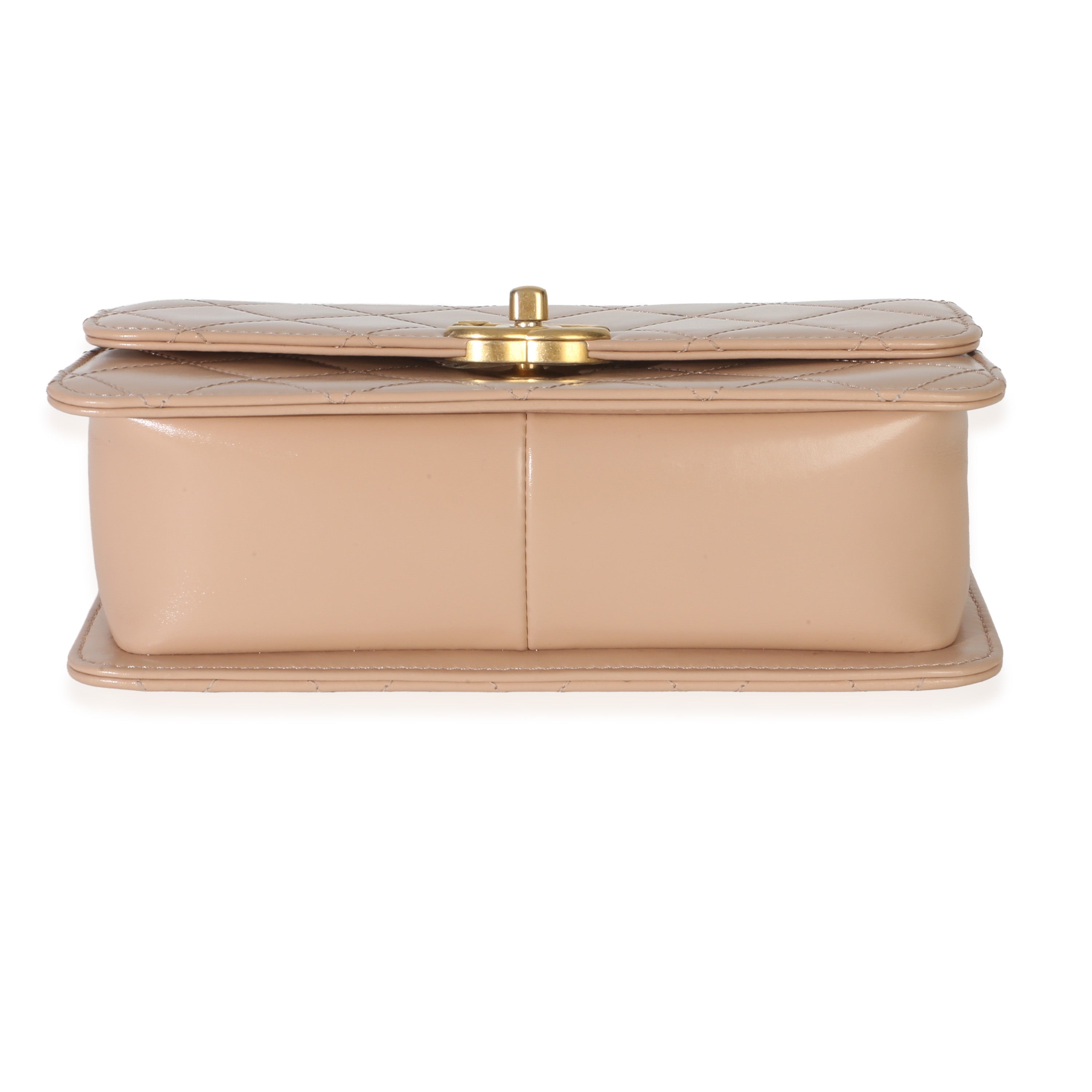 Chanel Beige Quilted Calfskin Mini Perfect Fit Flap Bag
