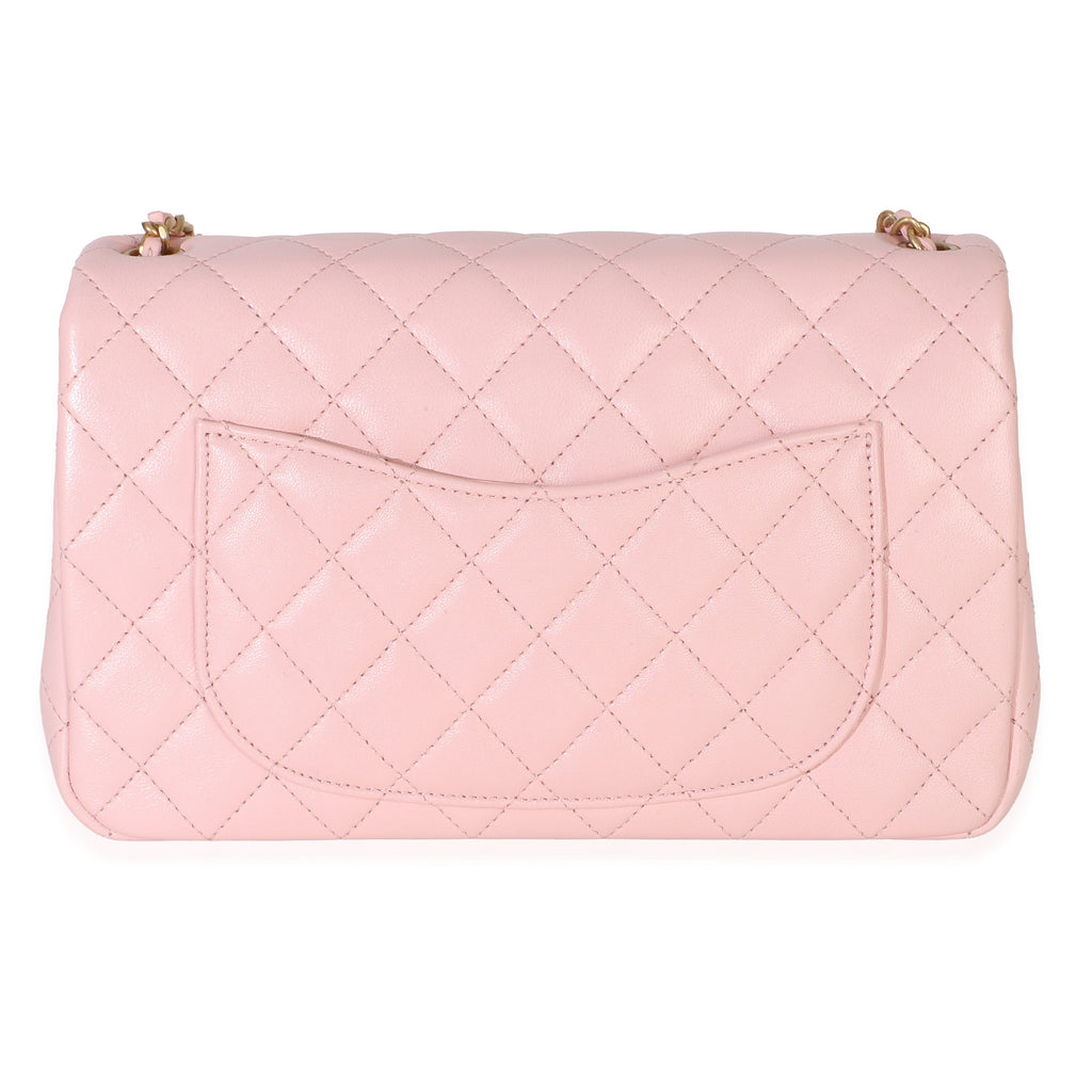 Chanel Pink Quilted Lambskin Small CC Crush Flap Bag