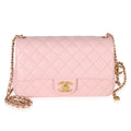 Chanel Pink Quilted Lambskin Small CC Crush Flap Bag