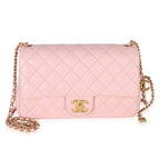 Chanel Pink Quilted Lambskin Small CC Crush Flap Bag
