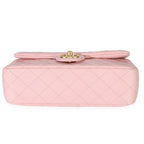 Chanel Pink Quilted Lambskin Small CC Crush Flap Bag
