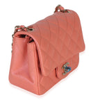 Chanel Iridescent Pink Quilted Lambskin Mini Square Flap