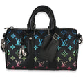 Louis Vuitton Iridescent Black Multicolor Monogram Keepall Bandouliere 25