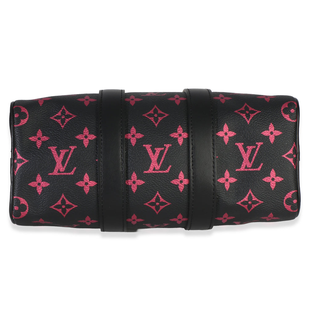 Louis Vuitton Iridescent Black Multicolor Monogram Keepall Bandouliere 25