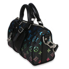 Louis Vuitton Iridescent Black Multicolor Monogram Keepall Bandouliere 25