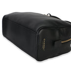 Chanel 26P Black Calfskin Large Bowling Bag