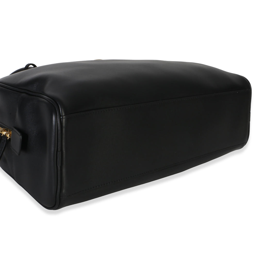 Chanel 26P Black Calfskin Large Bowling Bag