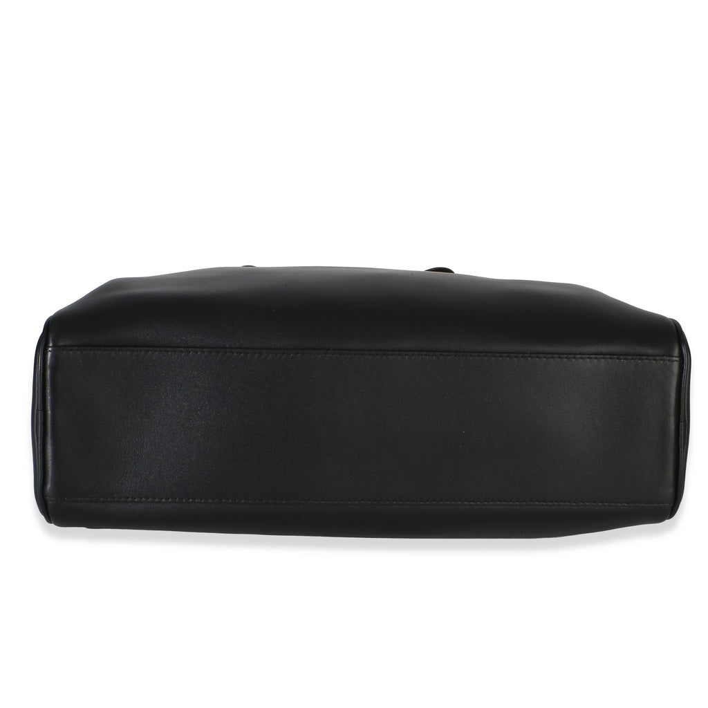 Chanel 26P Black Calfskin Large Bowling Bag