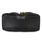 Chanel Black Perforated Calfskin Small Chanel 25 Hobo