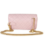 Chanel Light Pink Quilted Caviar Sweetheart Phone Holder With Chain Handbag