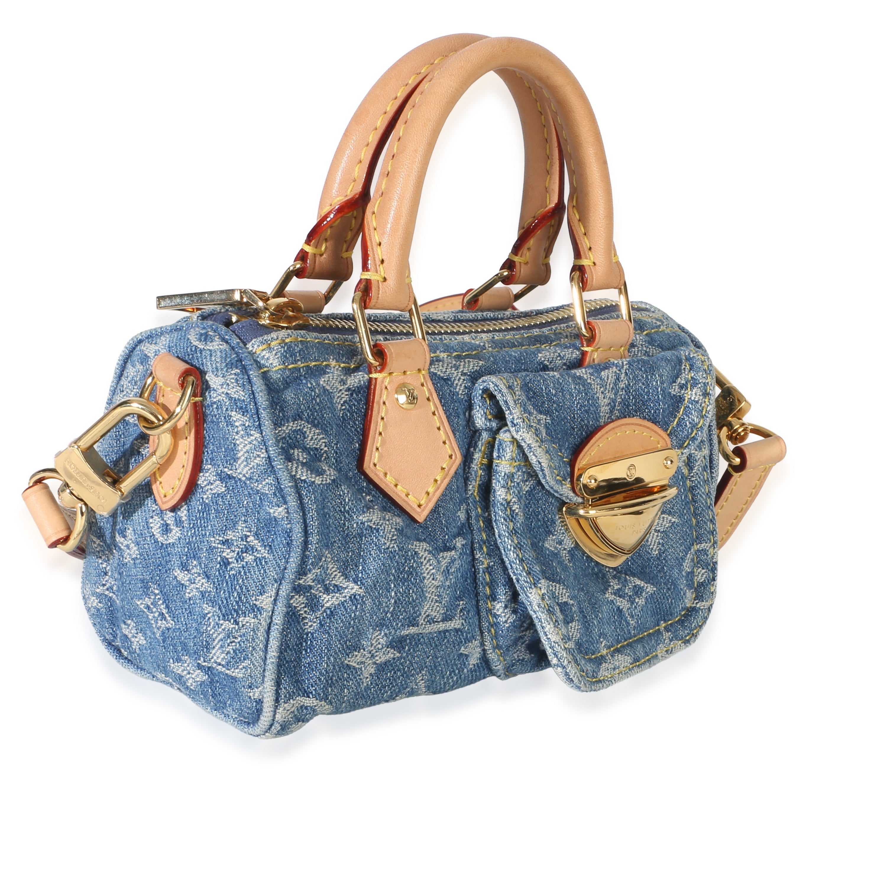 Louis Vuitton Blue Monogram Denim Nano Speedy