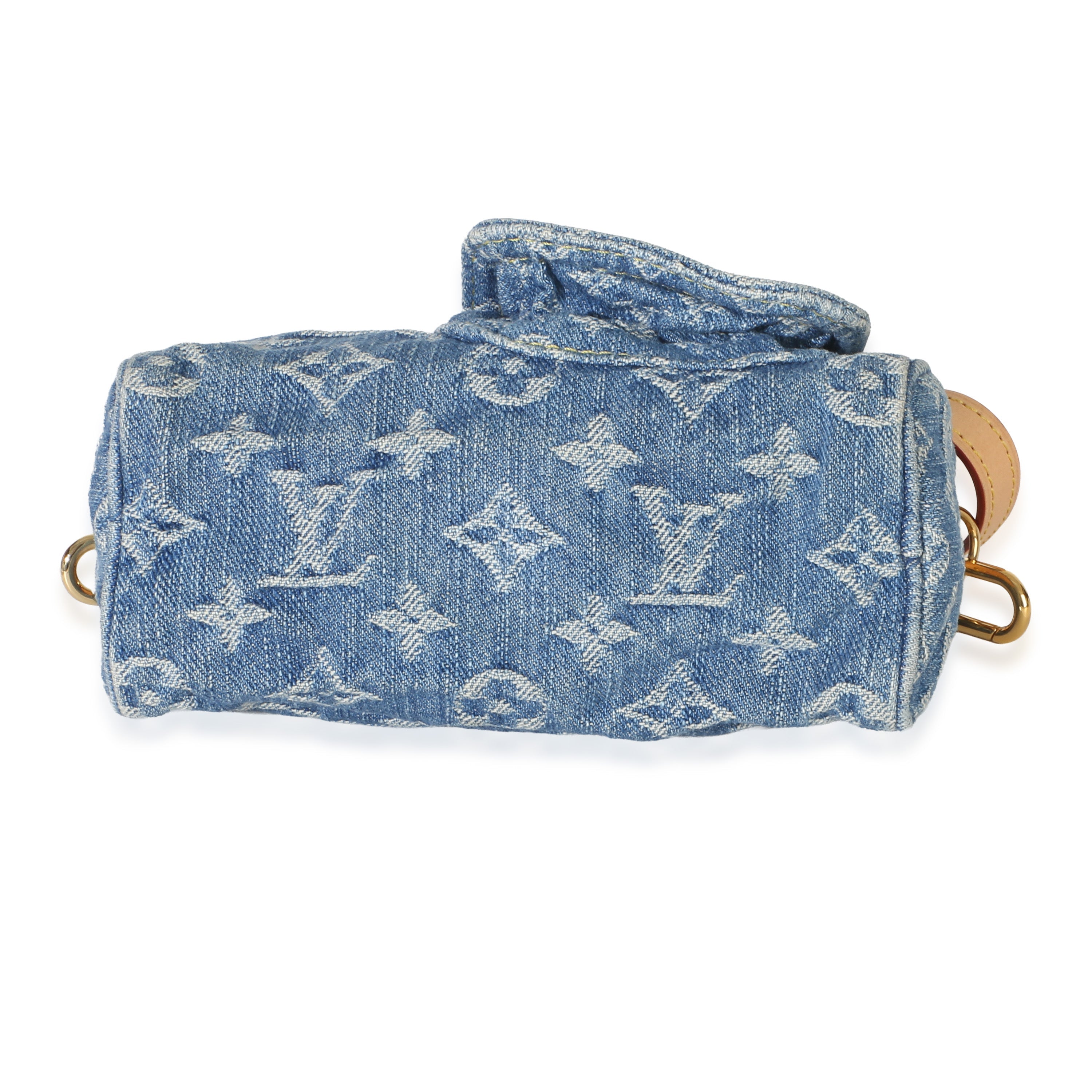 Louis Vuitton Blue Monogram Denim Nano Speedy