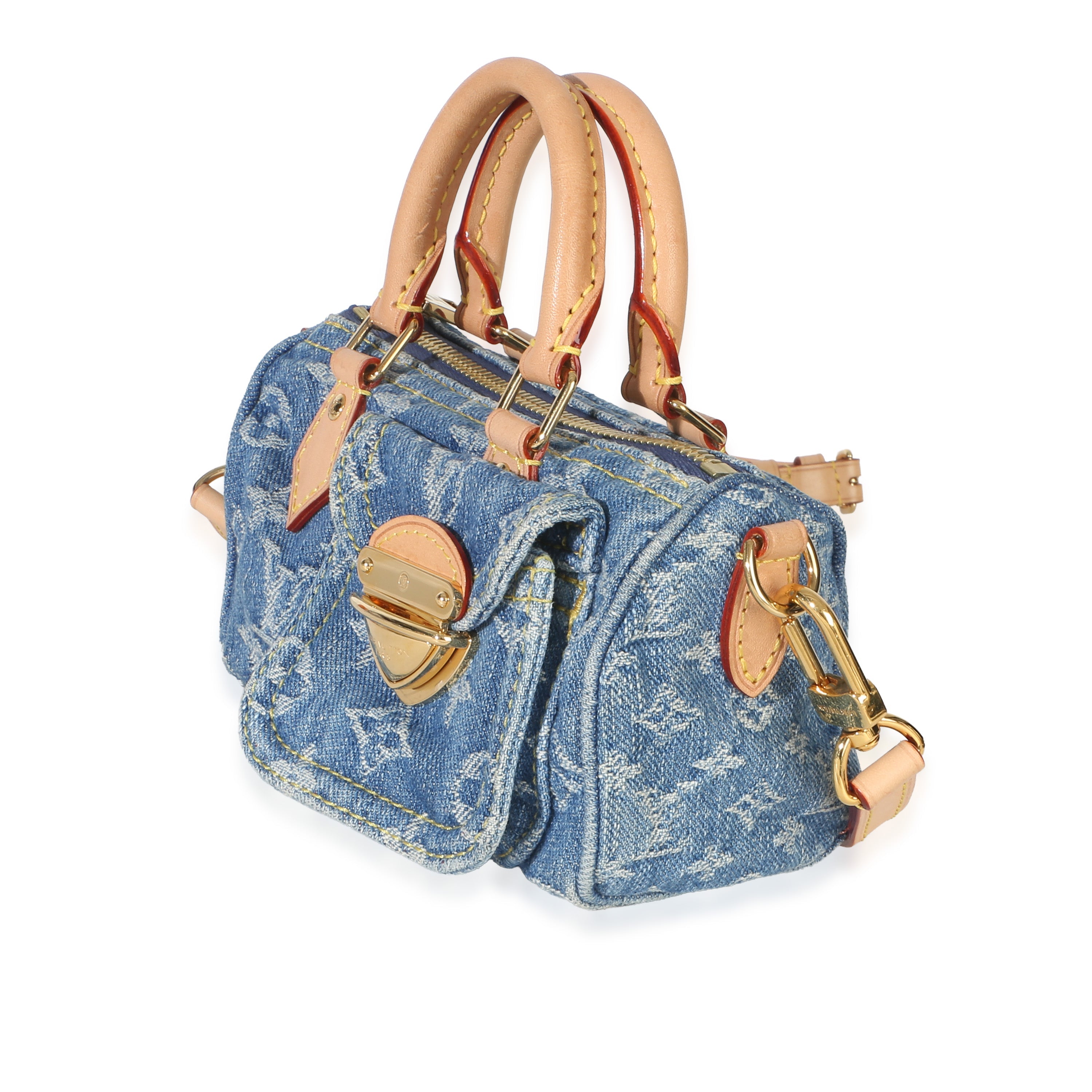 Louis Vuitton Blue Monogram Denim Nano Speedy