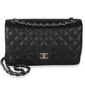 Chanel Black Quilted Caviar Jumbo Double Flap Bag