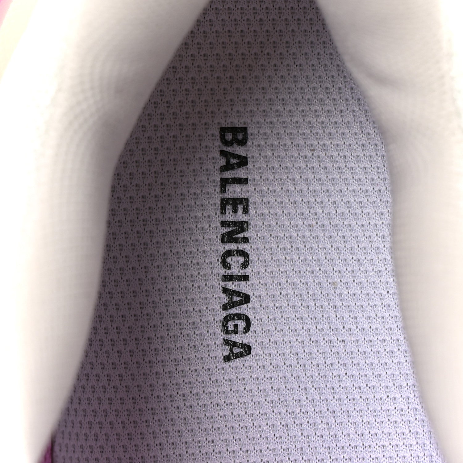 Balenciaga Fabric Mesh Clear Sole Womens Triple S Sneakers 37 White Pink
