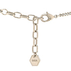 Christian Dior X SHAWN STUSSY Crystal Logo Pendant Necklace Red