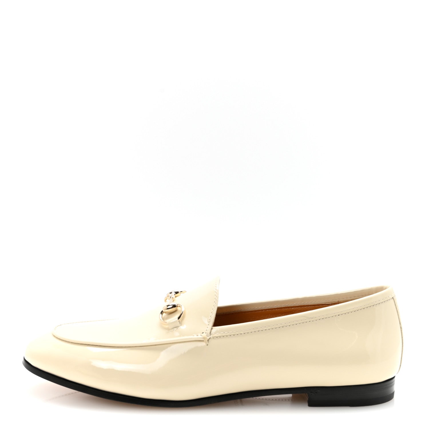 Gucci Patent Womens Jordaan Loafers 40 Mystic White
