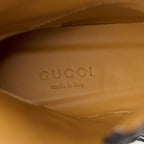 Gucci Brushed Calfskin Michelangelo Slim Horsebit Ankle Boots 36 Black