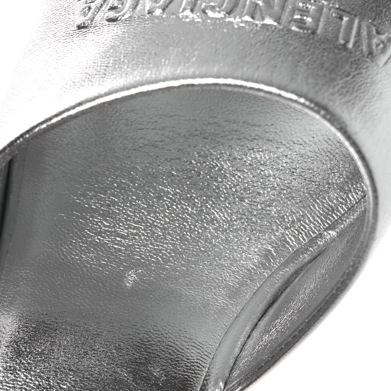 Balenciaga Metallic Sheepskin Duty Free 70mm Sandals 39 Silver