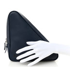 Balenciaga Calfskin Triangle Pouch M Bleu Canopee