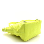 Balenciaga Extra Supple Calfskin Crocodile Embossed Neo Classic Hardware Hobo XS Flou Yellow