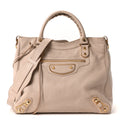Balenciaga Chevre Gold Metallic Edge Hardware Velo Beige Praline