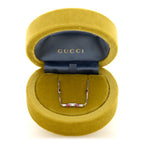 Gucci 18K White Gold Pink Tourmaline Link to Love Bar Necklace