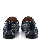 Gucci Denim Crystal GG Monogram Horsebit Womens Jordaan Loafers 39.5 Deep Blue Blue Milad