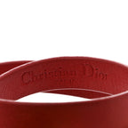 Christian Dior Calfskin Pearl Mise En Dior Tribales Double Wrap Bracelet S Red
