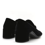 Chanel Shiny Calfskin Logo Loafers 38 Black