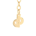 Christian Dior Metal Crystal Enamel CD Necklace Gold Black
