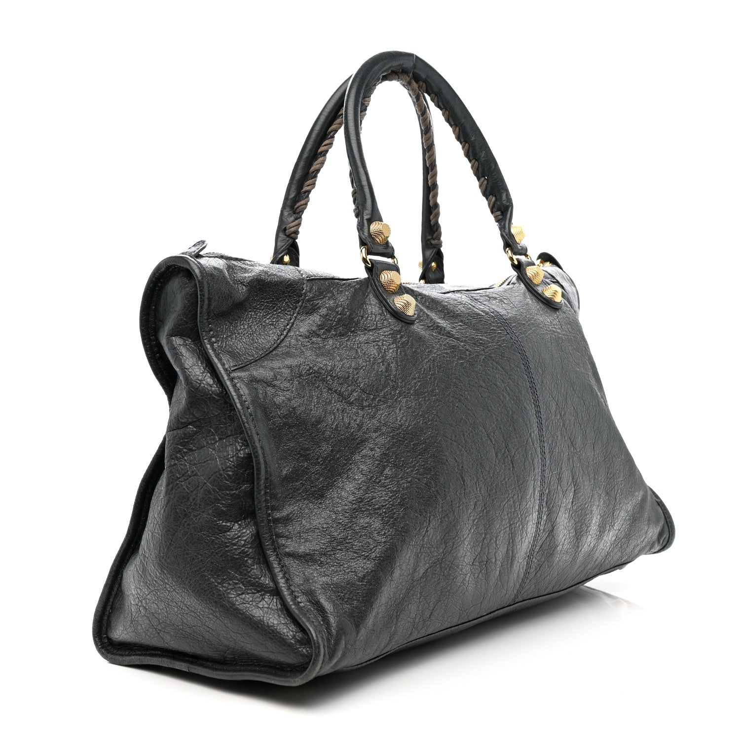 Balenciaga Agneau Giant 12 Gold Hardware Work Anthracite
