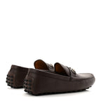 Gucci Soft Clove Calfskin Mens Horsebit Driver Loafers 9 Cocoa
