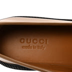 Gucci Mandala Goatskin Mens Horsebit Loafers 10 Friky Taupe