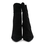 Saint Laurent Kid Scamosciato Niki 85 Wedge Booties 39.5 Black
