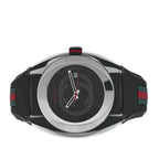 Gucci Stainless Steel Rubber 46mm Sync Web Quartz Watch Black
