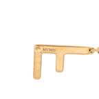 Fendi Metal Signature Earrings Gold