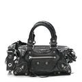 Balenciaga Agneau Arena Mini Le Cagole Duffle Crossbody Bag Black