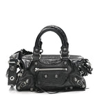 Balenciaga Agneau Arena Mini Le Cagole Duffle Crossbody Bag Black