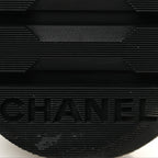 Chanel Shiny Calfskin Quilted Lace Up Combat Boots 37.5 Black