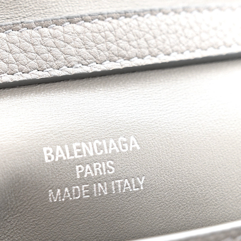 Balenciaga Grained Calfskin Small Rodeo Top Handle Handbag Grey