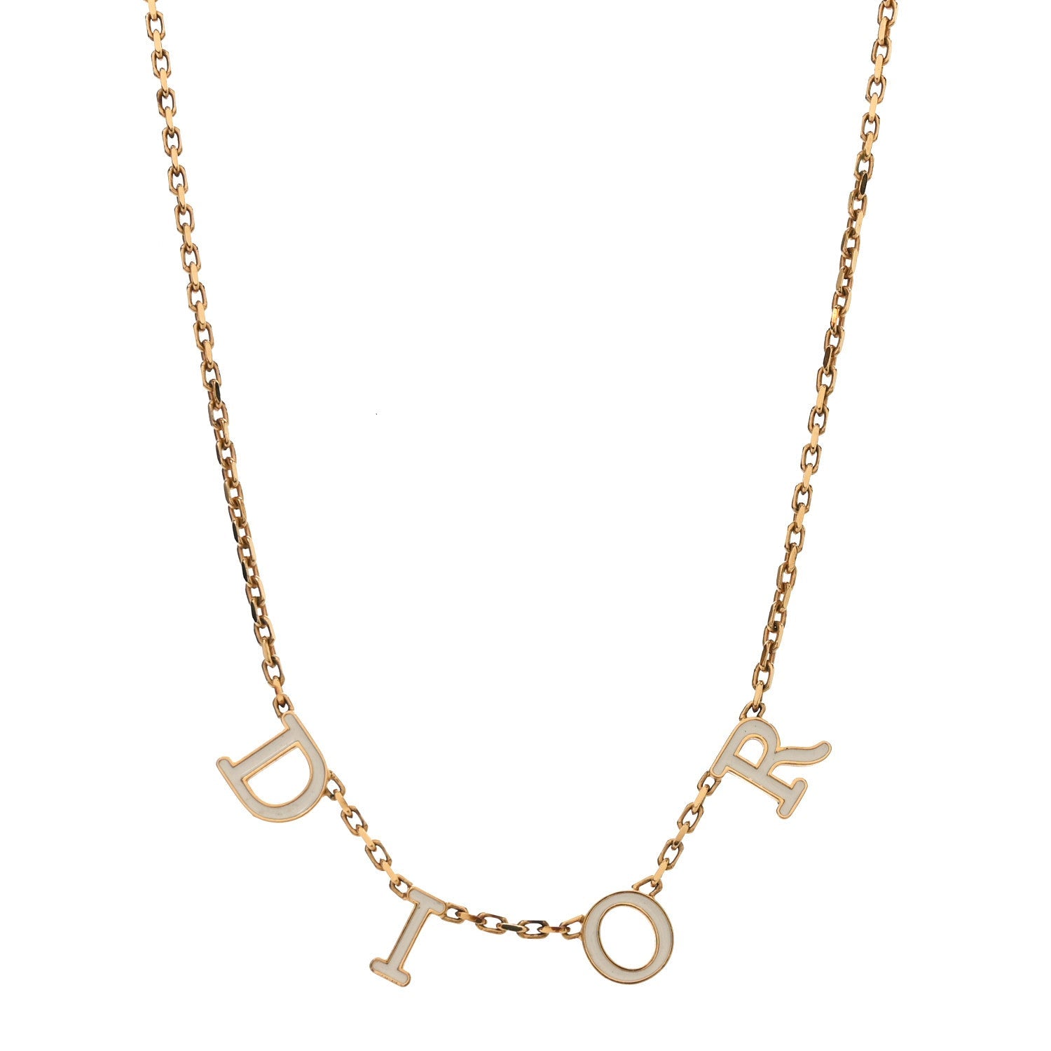 Christian Dior Metal Lacquer Dio(r)evolution Necklace Gold