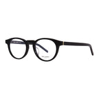 Saint Laurent Eyeglasses Round Full Rim, Black Frame and Clear Demo Lenses Lens SLM122/F001